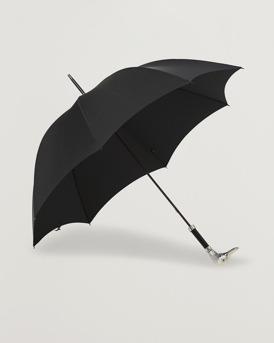 Hombres | Fox Umbrellas Silver Duck Umbrella Black Black | Fox Umbrellas | Silver Duck Umbrella Black Black
