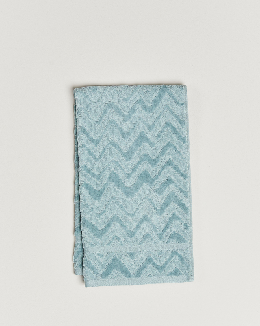 Hombres | Missoni Home Rex Hand Towel 40x70cm Light Blue | Missoni Home | Rex Hand Towel 40x70cm Light Blue