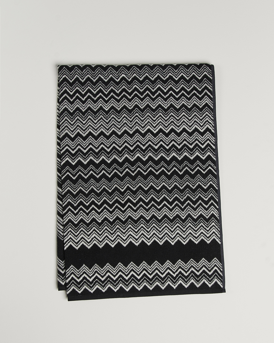 Hombres | Missoni Home Keith Bath Sheet 100x150 cm Black/White | Missoni Home | Keith Bath Sheet 100x150 cm Black/White