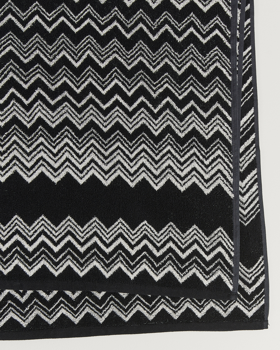 Hombres | Missoni Home Keith Bath Sheet 100x150 cm Black/White | Missoni Home | Keith Bath Sheet 100x150 cm Black/White