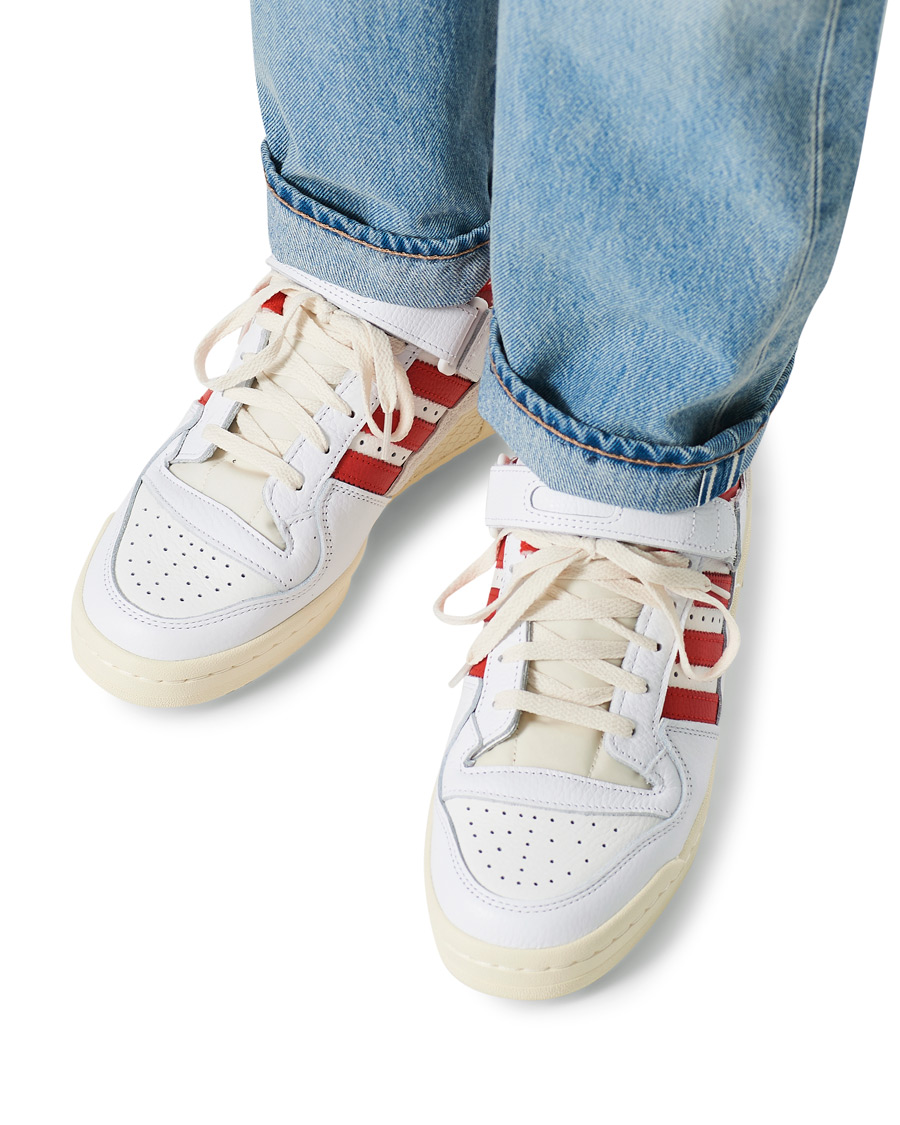 Hombres | adidas Originals Forum 84 Low Sneaker White/Red | adidas Originals | Forum 84 Low Sneaker White/Red