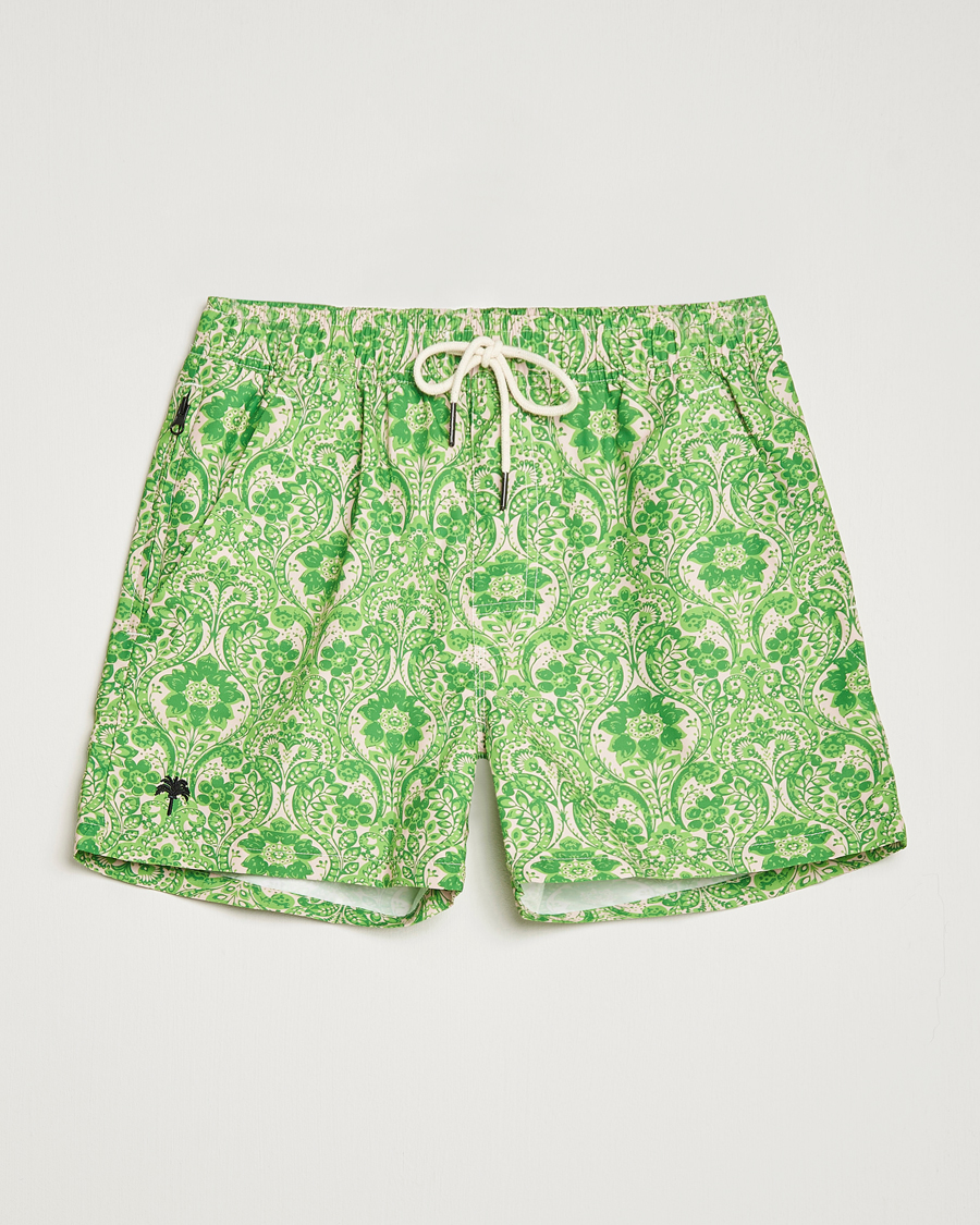 Hombres | Bañadores | OAS | Printed Swim Shorts Greenie