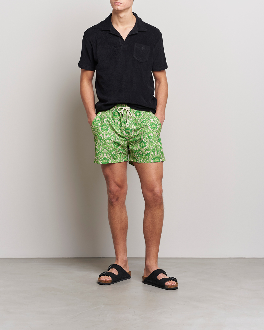 Hombres | Bañadores | OAS | Printed Swim Shorts Greenie