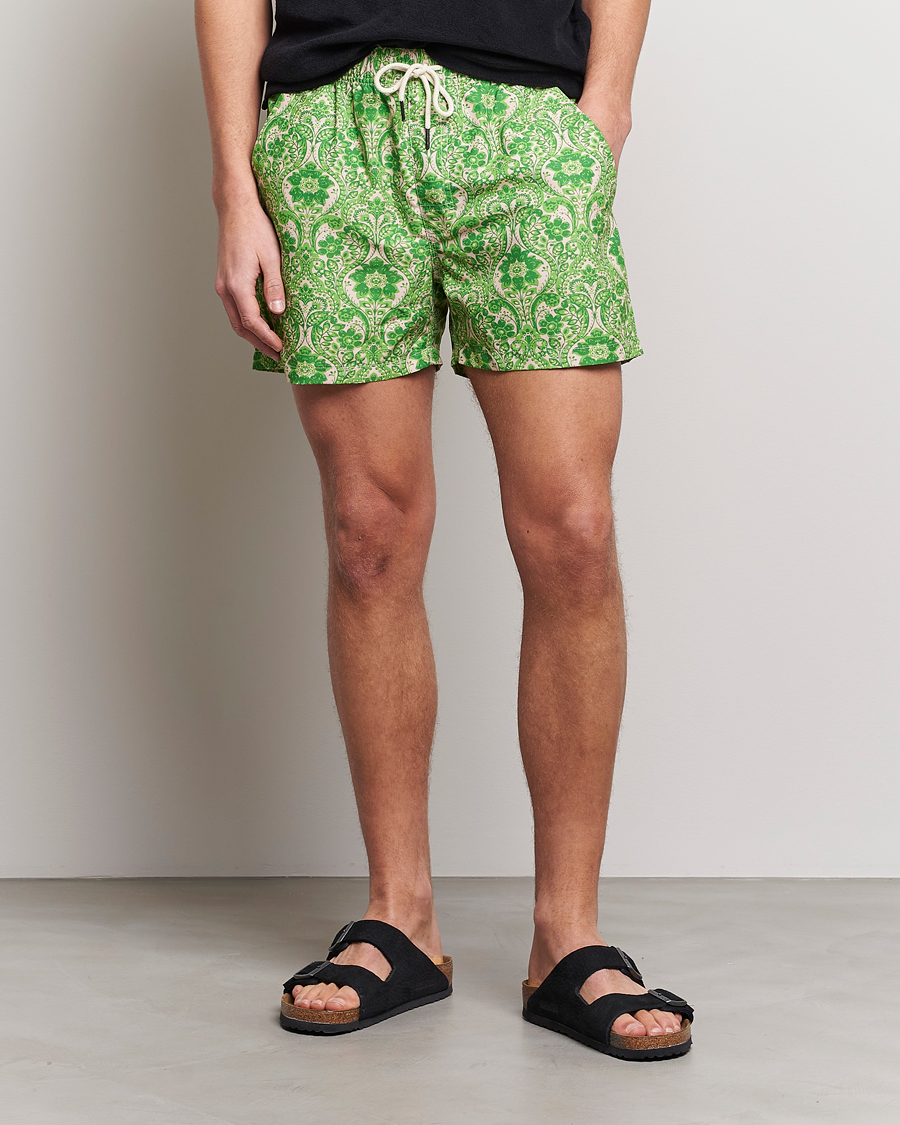 Hombres | Bañadores | OAS | Printed Swim Shorts Greenie