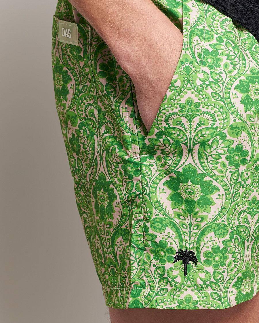 Hombres | Bañadores | OAS | Printed Swim Shorts Greenie