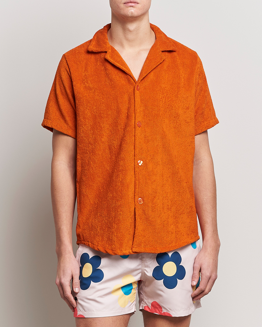 Hombres | Camisas | OAS | Terry Cuba Short Sleeve Shirt Terracotta