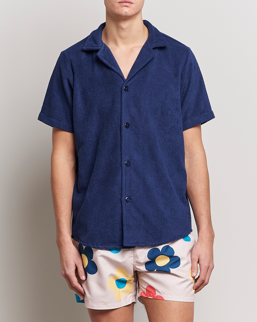 Hombres | Camisas | OAS | Terry Cuba Short Sleeve Shirt Navy