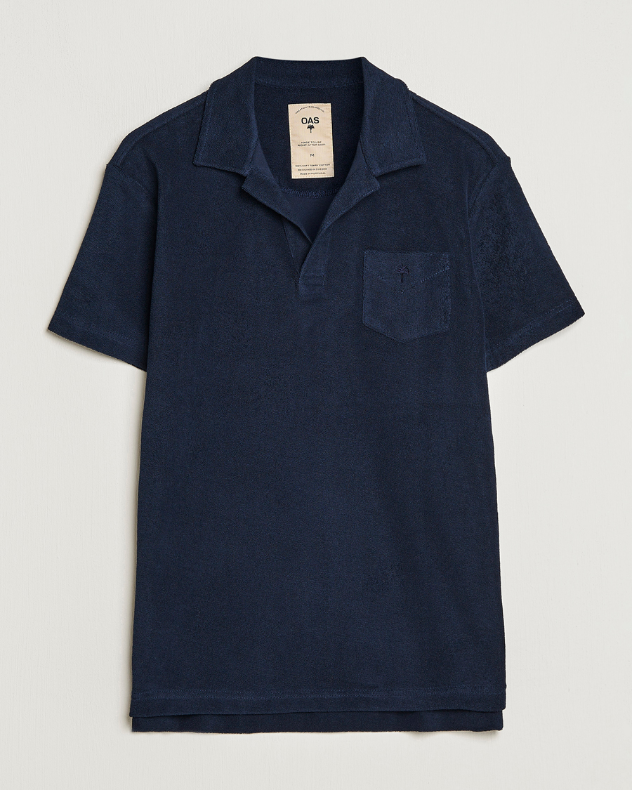 Hombres | Polos | OAS | Short Sleeve Terry Polo Navy