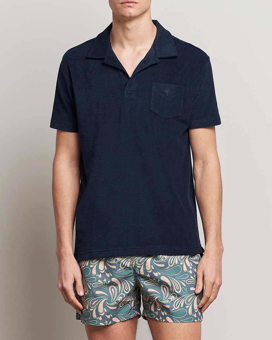 Hombres | Polos | OAS | Short Sleeve Terry Polo Navy