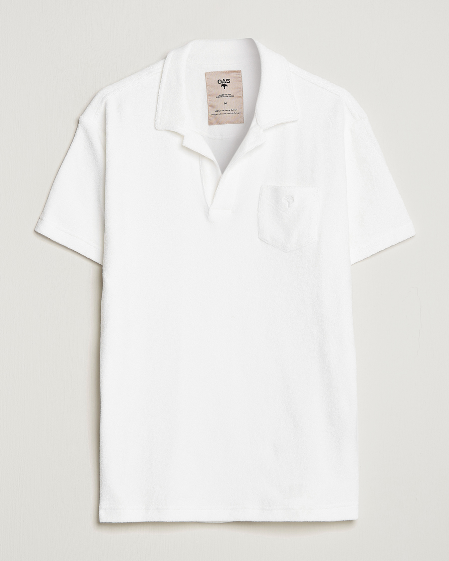 Hombres | Polos | OAS | Short Sleeve Terry Polo White