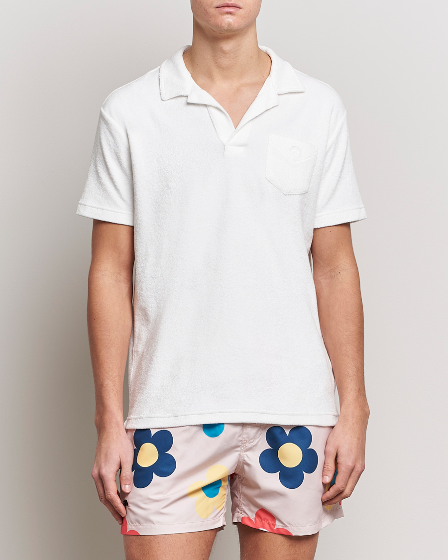 Hombres | Polos | OAS | Short Sleeve Terry Polo White