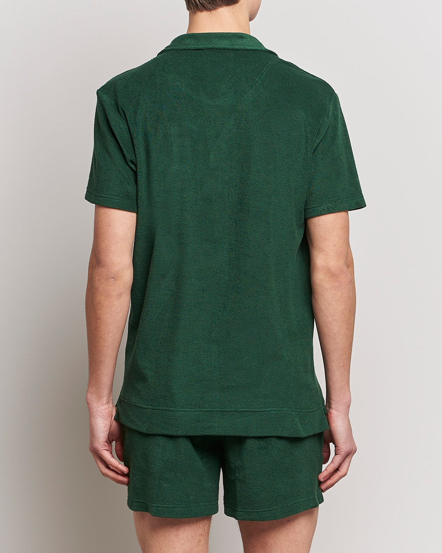 Hombres | Polos | OAS | Short Sleeve Terry Polo Dark Green