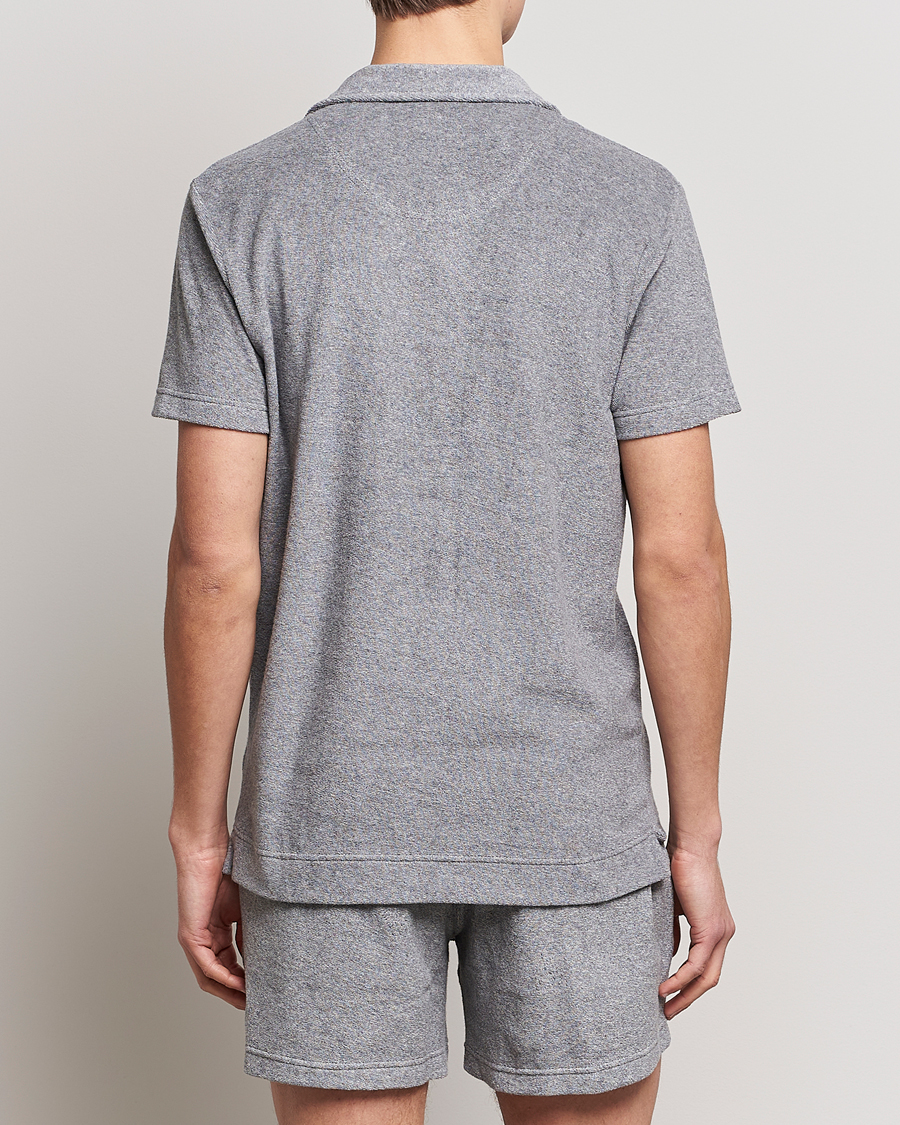 Hombres | Polos | OAS | Short Sleeve Terry Polo Grey Melange