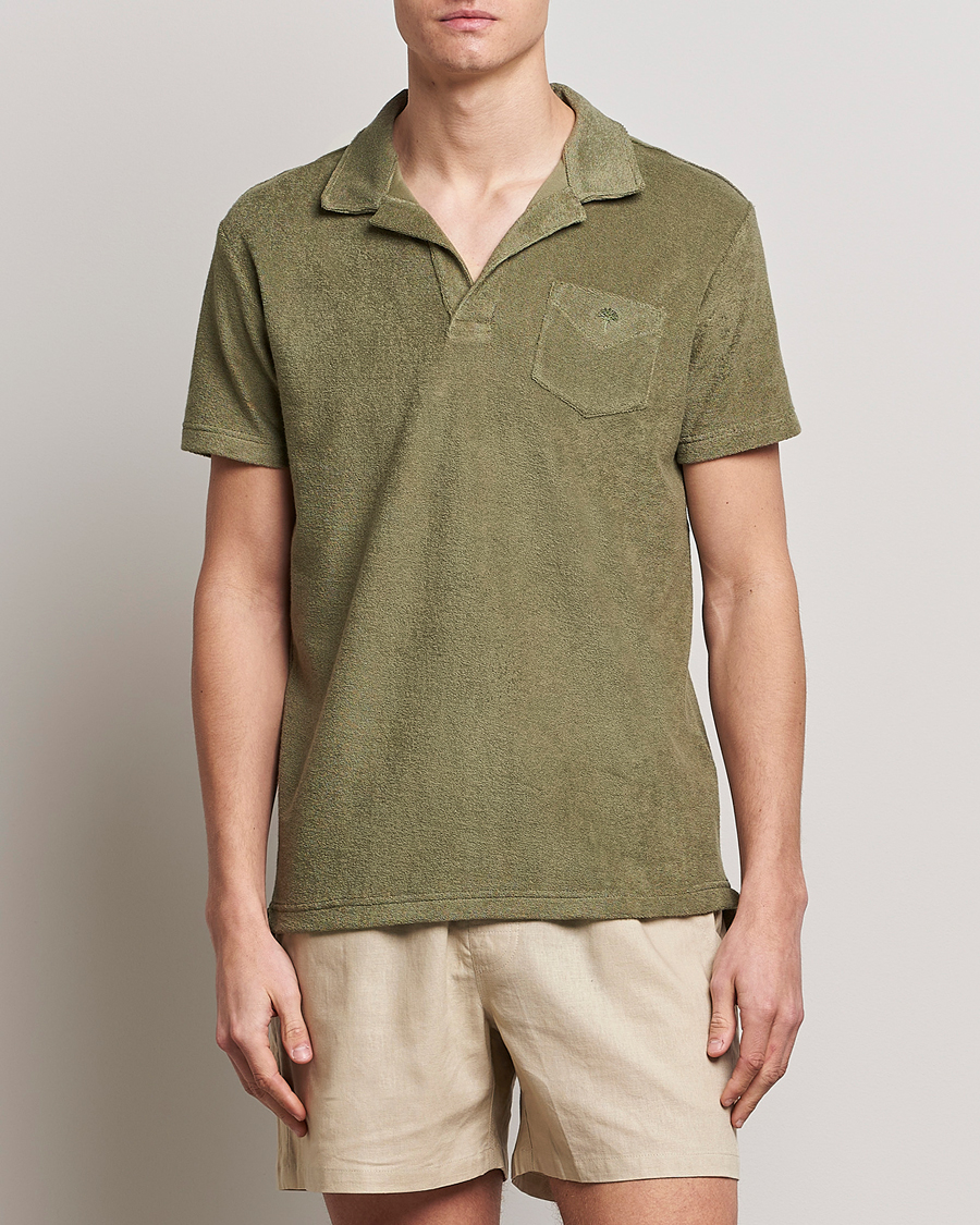 Hombres | Polos | OAS | Short Sleeve Terry Polo Khaki