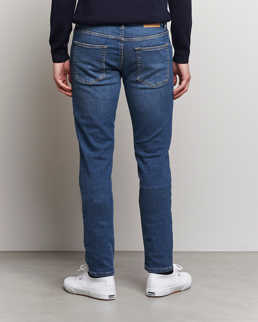 Hombres | Vaqueros | J.Lindeberg | Jay Active Super Stretch Jeans Mid Blue