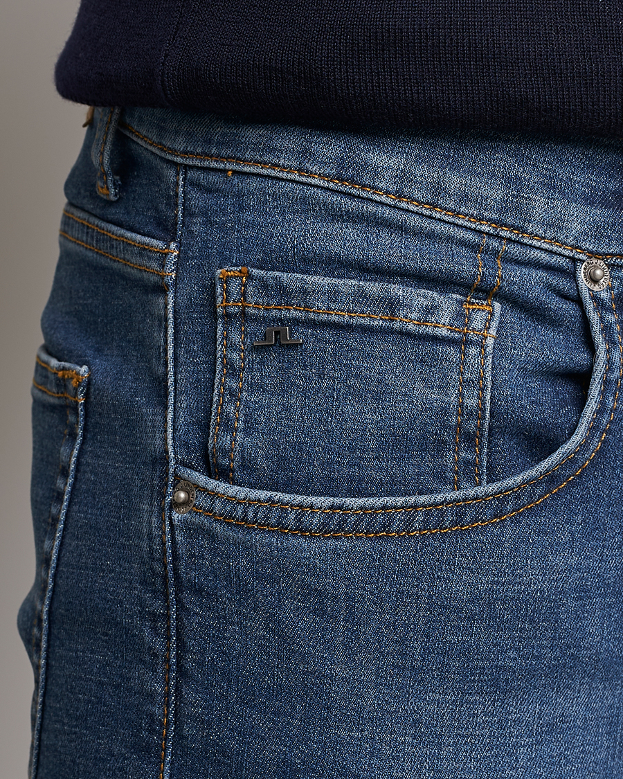 Hombres | Vaqueros | J.Lindeberg | Jay Active Super Stretch Jeans Mid Blue