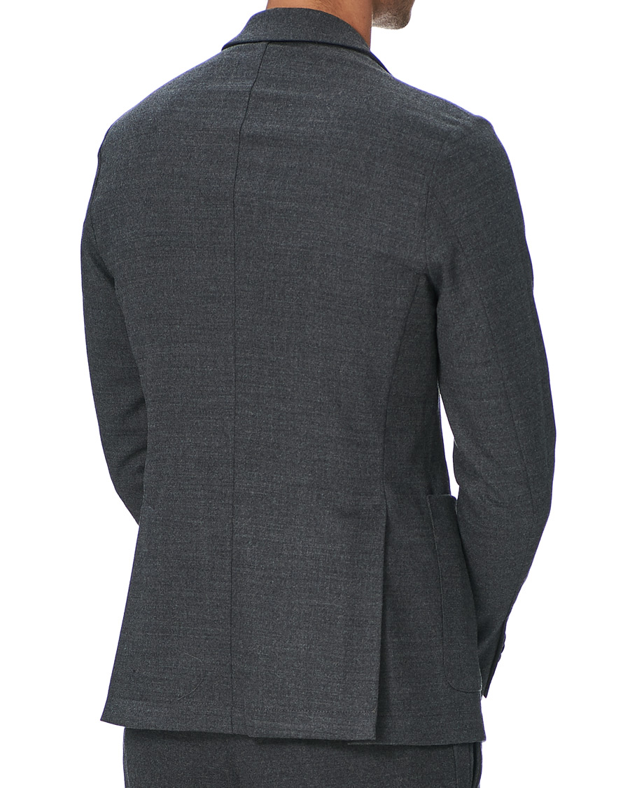 Hombres | Blazers | Barena | Borgo Unconstructed Flannel Blazer Grey Melange