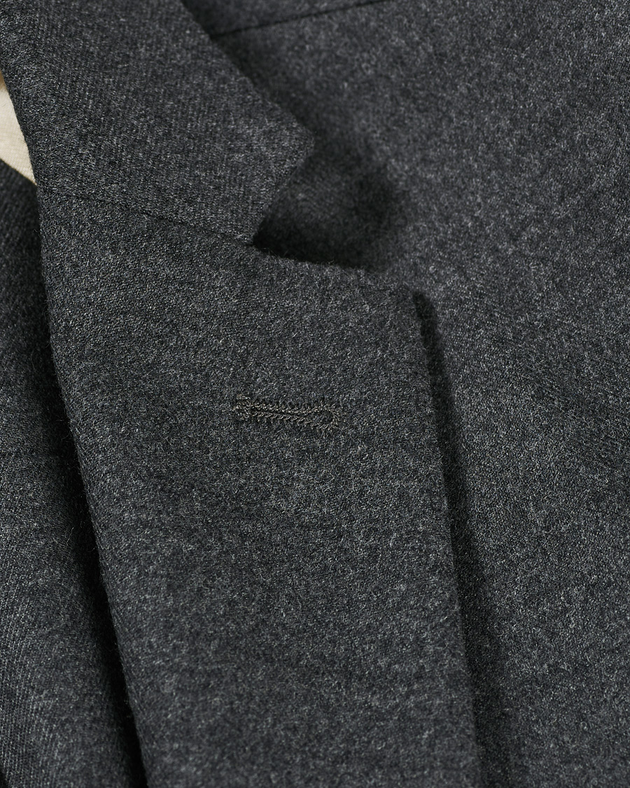 Hombres | Blazers | Barena | Borgo Unconstructed Flannel Blazer Grey Melange
