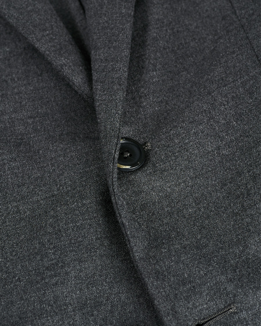 Hombres | Blazers | Barena | Borgo Unconstructed Flannel Blazer Grey Melange