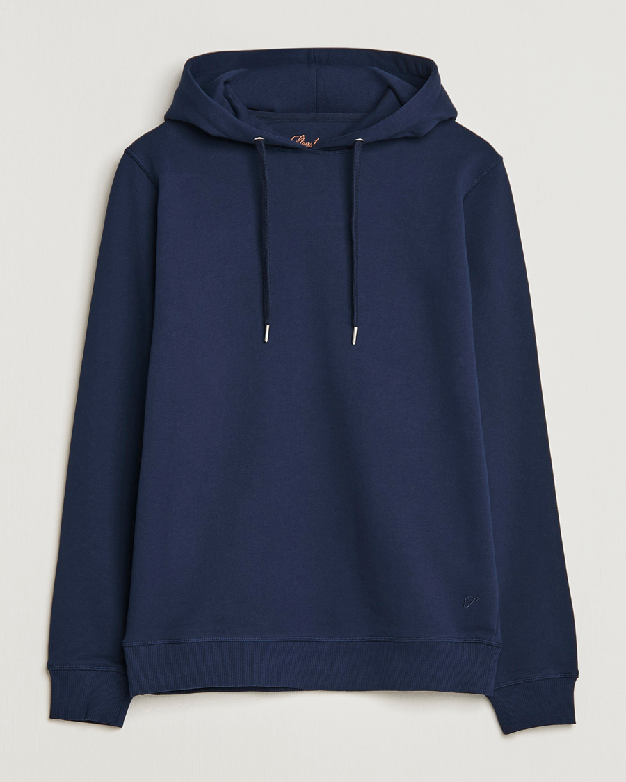 Hombres | Jerséis y prendas de punto | Stenströms | Cotton College Hoodie Navy