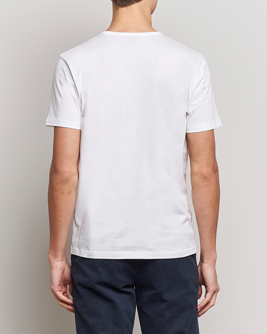 Hombres | Camisetas | Stenströms | Solid Cotton T-Shirt White