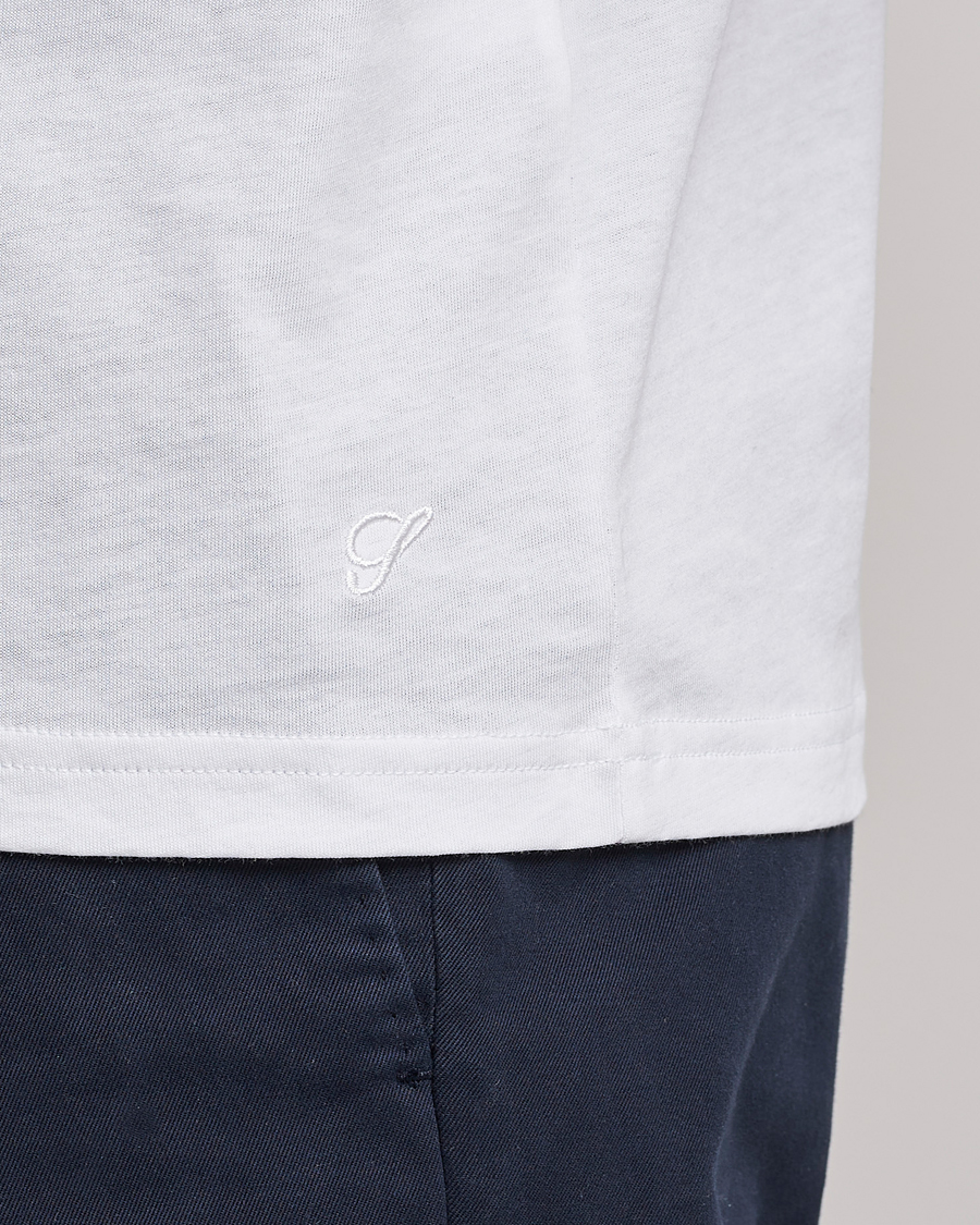 Hombres | Camisetas | Stenströms | Solid Cotton T-Shirt White