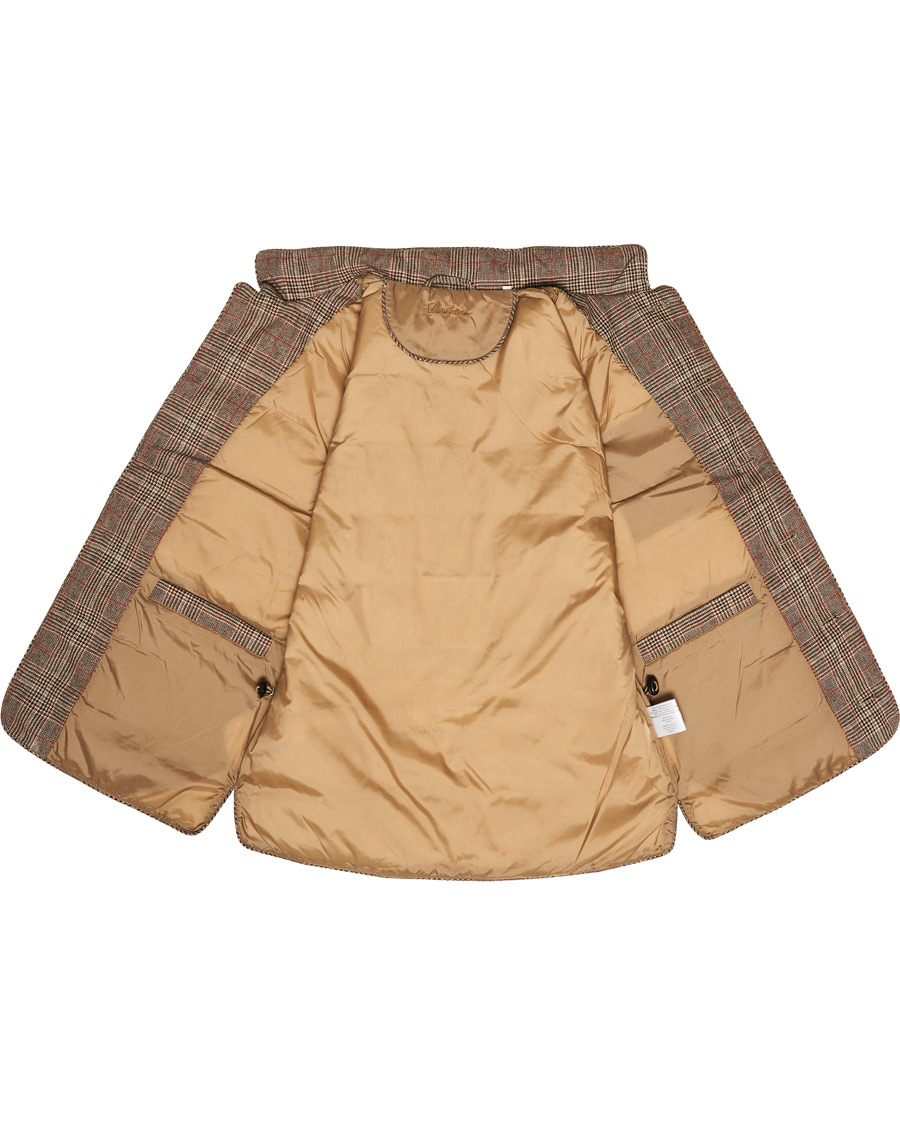 Hombres | Abrigos y chaquetas | Stenströms | Quilted Check Wool Vest Brown