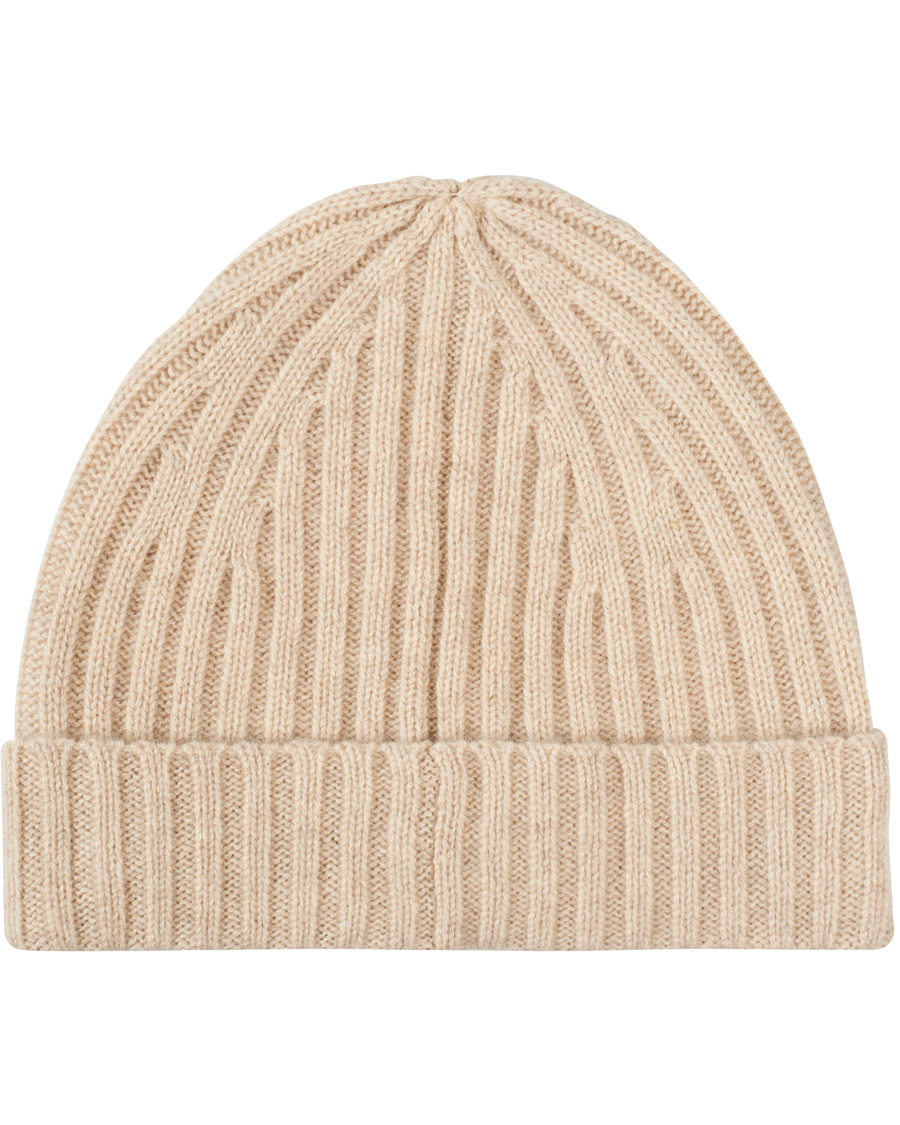 Hombres | Stenströms Ribbed Cashmere Hat Beige | Stenströms | Ribbed Cashmere Hat Beige