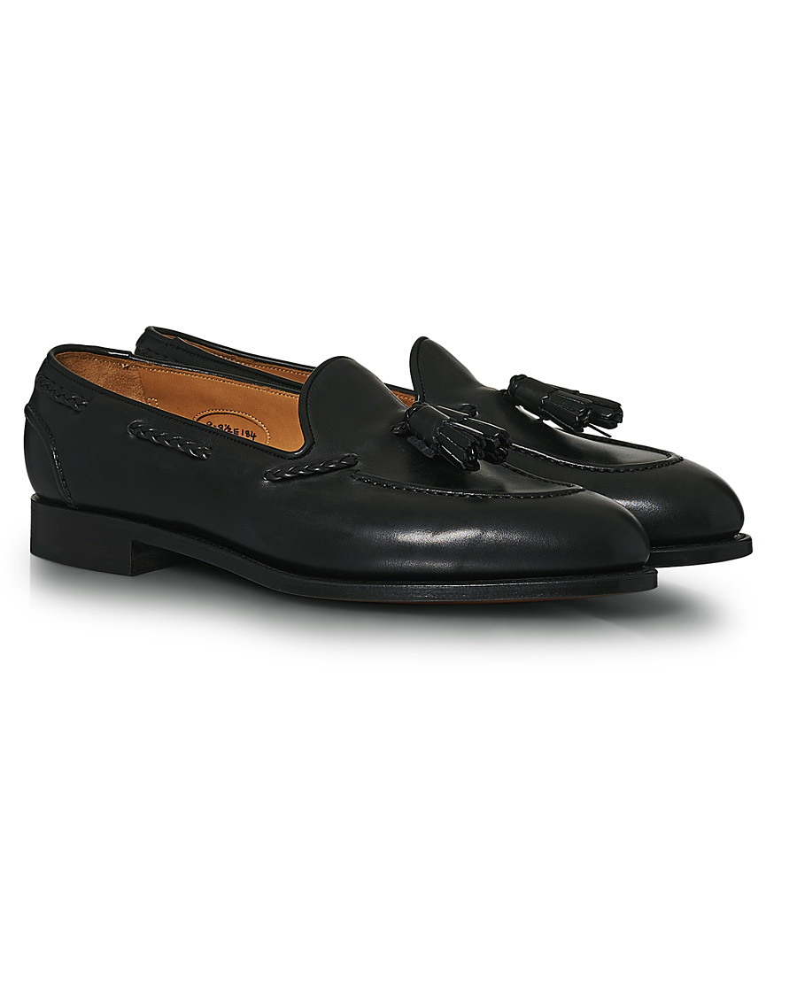 Hombres | Edward Green Belgravia Tassel Loafer Black Calf | Edward Green | Belgravia Tassel Loafer Black Calf