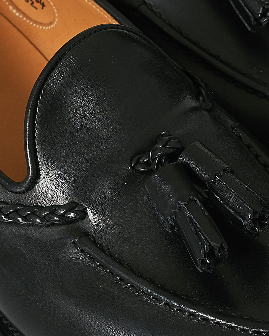 Hombres | Edward Green Belgravia Tassel Loafer Black Calf | Edward Green | Belgravia Tassel Loafer Black Calf