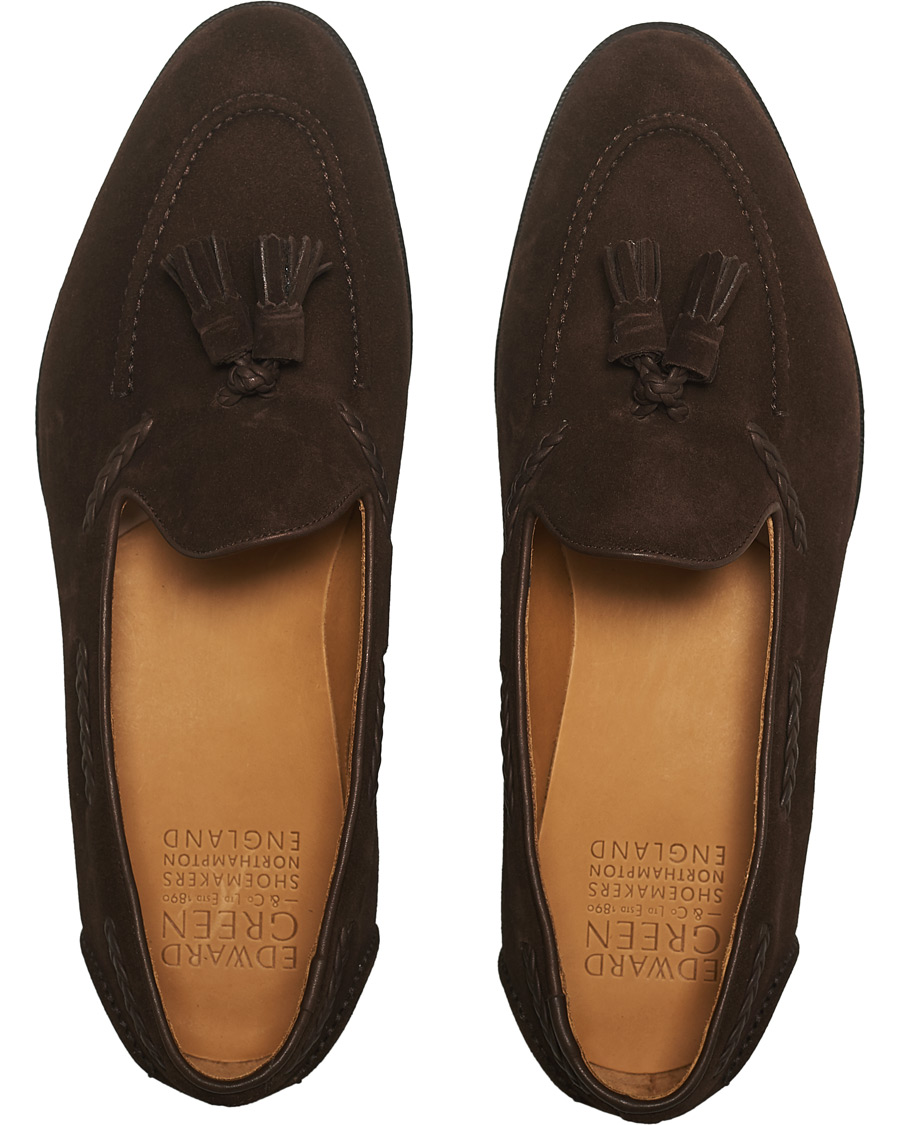 Hombres | Edward Green Belgravia Tassel Loafer Mink Suede | Edward Green | Belgravia Tassel Loafer Mink Suede