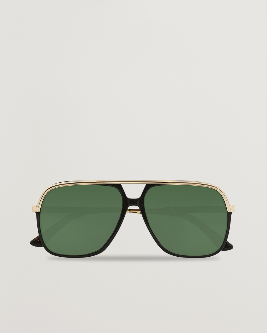 Hombres | Gucci GG0200S Sunglasses Black/Gold | Gucci | GG0200S Sunglasses Black/Gold