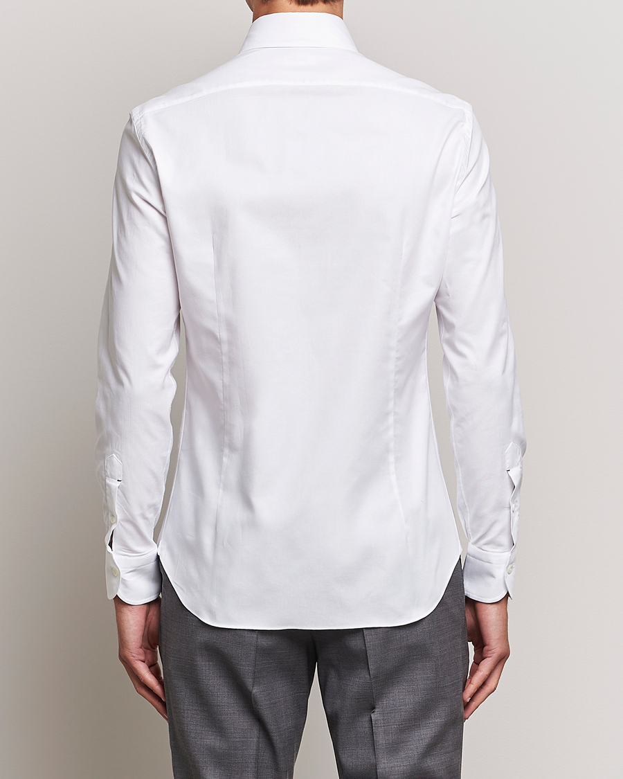 Hombres | Camisas | Mazzarelli | Soft Oxford Button Down Shirt White