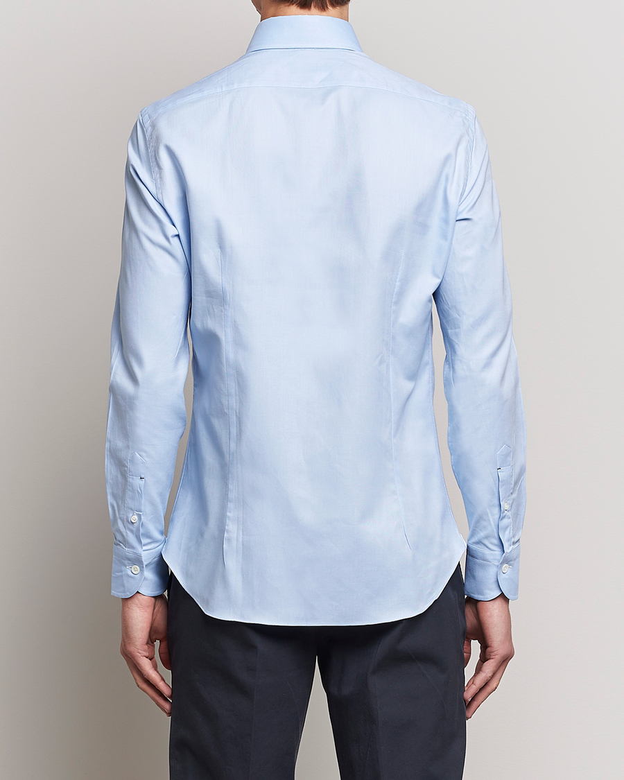 Hombres | Camisas | Mazzarelli | Soft Oxford Button Down Shirt Light Blue