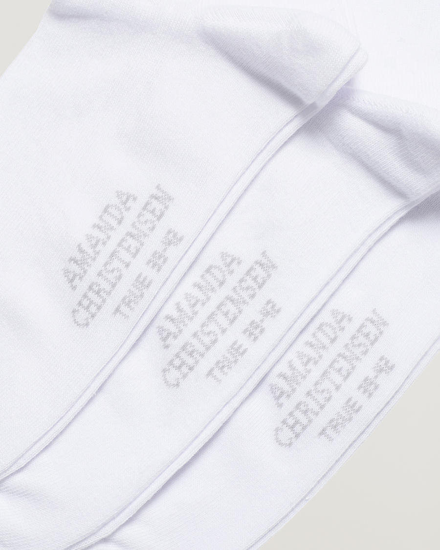 Hombres | Calcetines diarios | Amanda Christensen | 3-Pack True Cotton Socks White