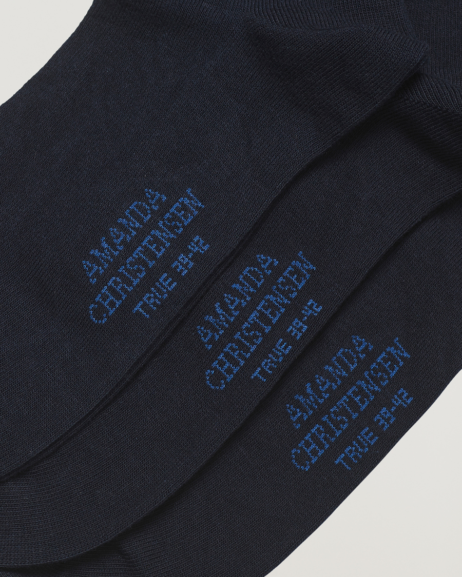 Hombres | Ropa interior y calcetines | Amanda Christensen | 3-Pack True Cotton Socks Dark Navy