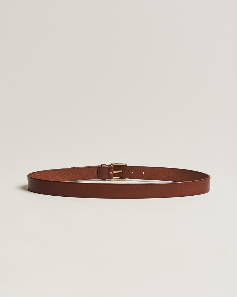 Hombres | Cinturones | Anderson's | Leather Belt 3 cm Cognac