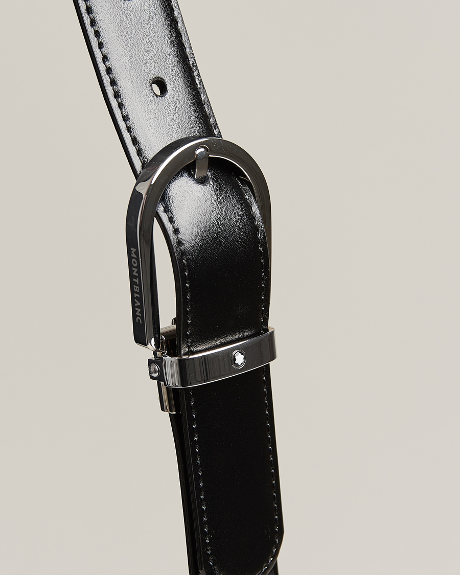Hombres | Cinturones | Montblanc | Reversible Horseshoe Buckle 30mm Belt Black/Brown