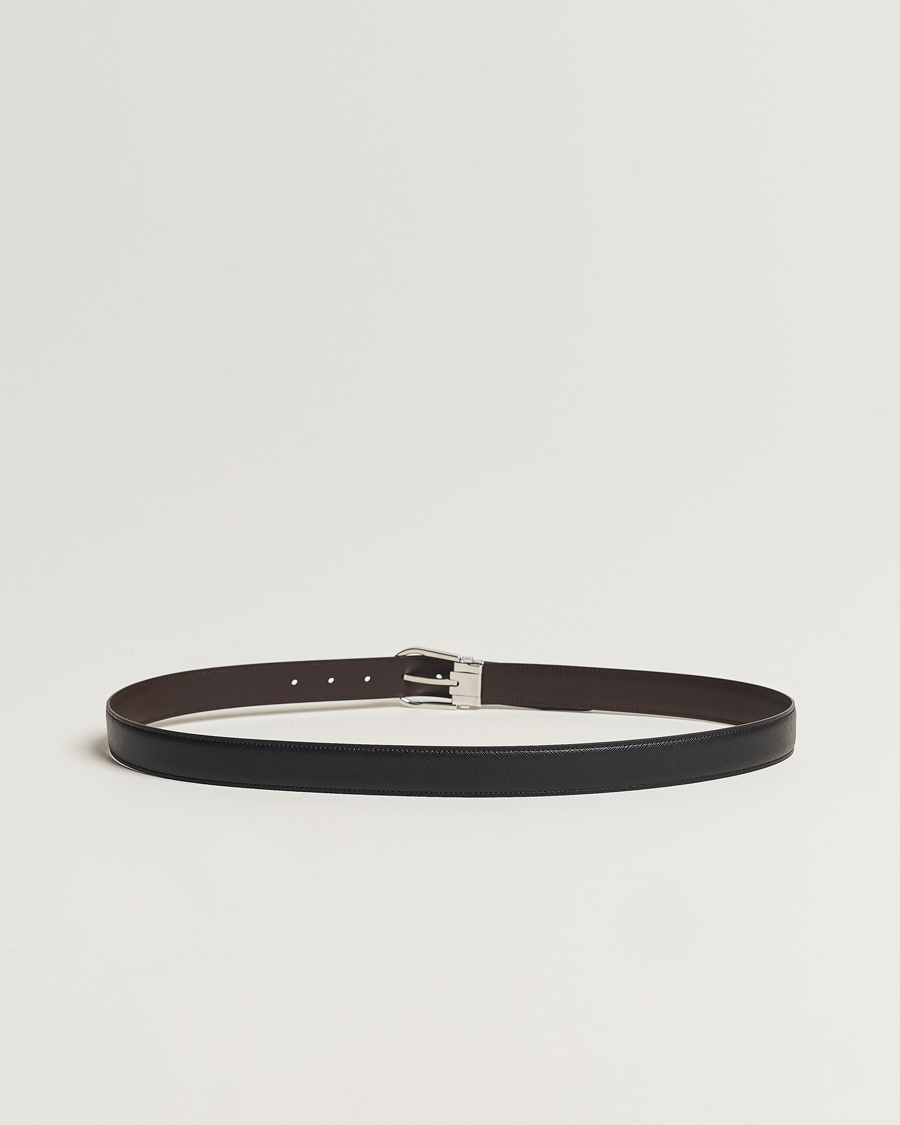 Hombres | Montblanc Reversible Saffiano Leather 30mm Belt Black/Brown | Montblanc | Reversible Saffiano Leather 30mm Belt Black/Brown