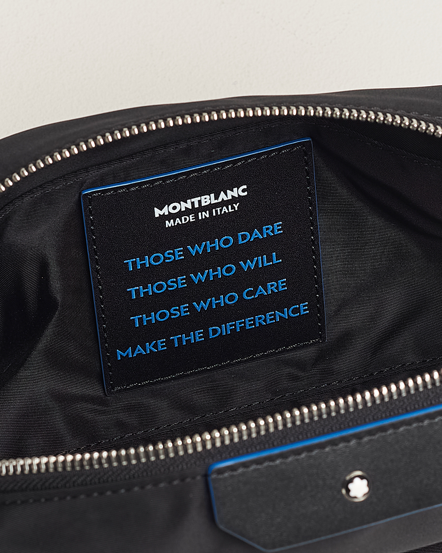 Hombres | Montblanc Blue Spirit Case Medium Wash Bag Black/Blue | Montblanc | Blue Spirit Case Medium Wash Bag Black/Blue