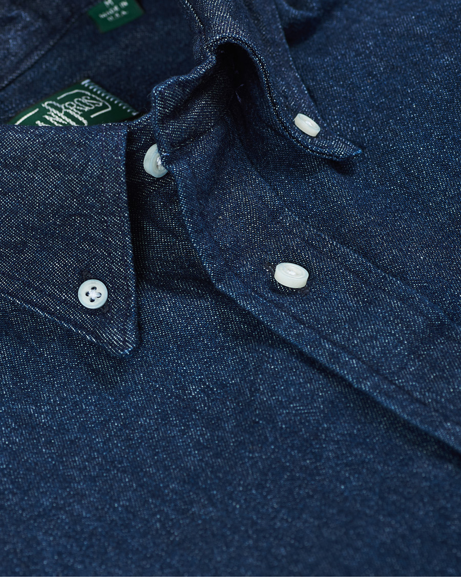 Hombres | Camisas | Gitman Vintage | Button Down Denim Shirt Dark Indigo
