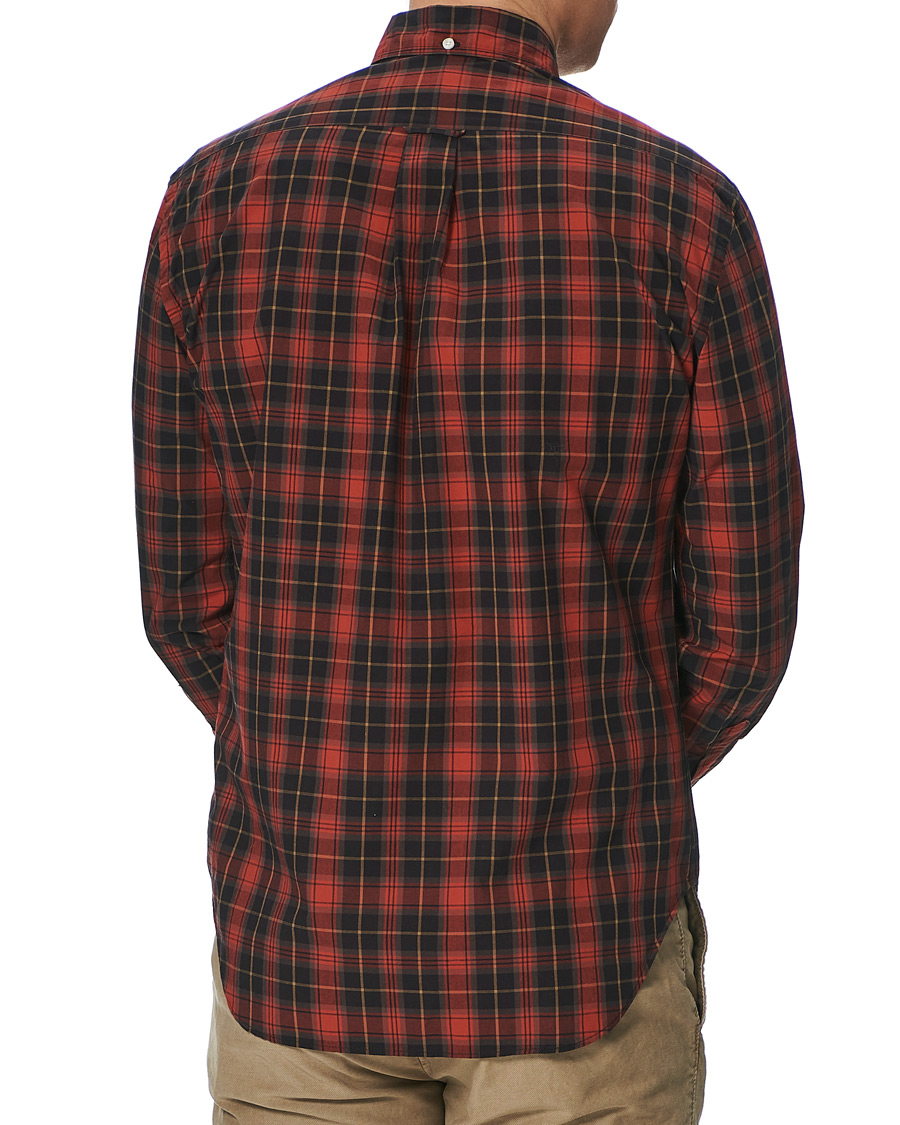 Hombres | Camisas | Gitman Vintage | Button Down Beefy Plaid Shirt Black/Red