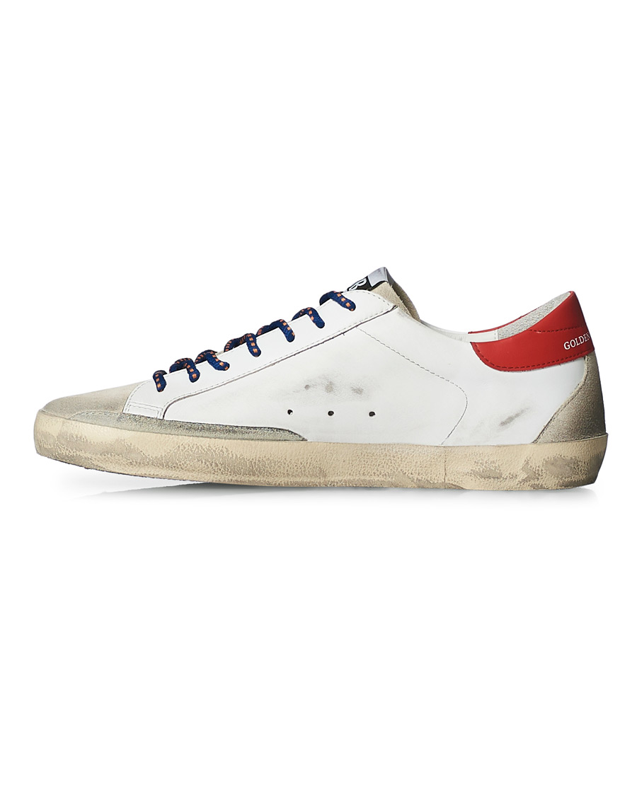 Hombres | Golden Goose Deluxe Brand Super-Star Sneaker White/Red | Golden Goose | Deluxe Brand Super-Star Sneaker White/Red