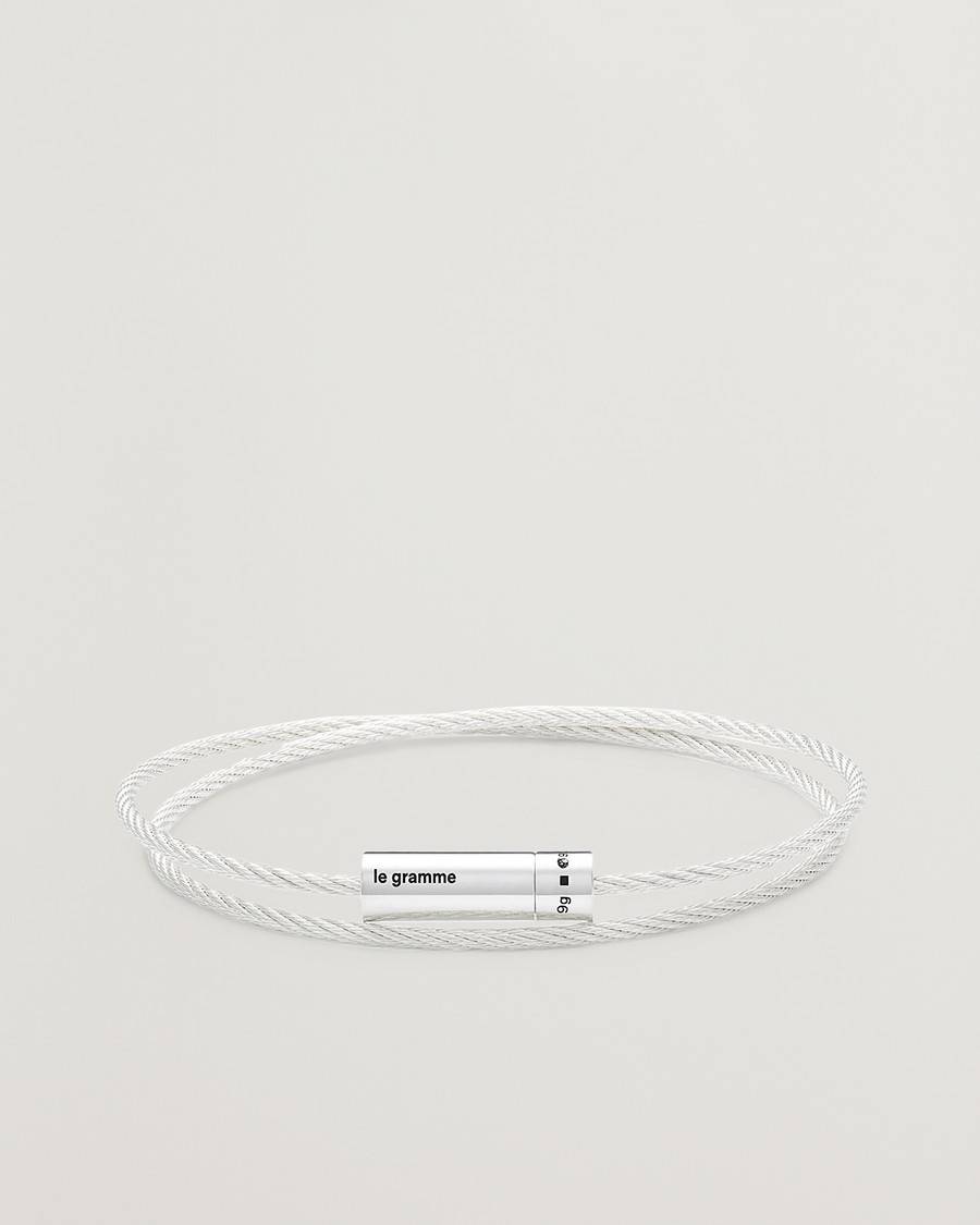 Hombres | LE GRAMME Double Cable Bracelet Sterling Silver 9g | LE GRAMME | Double Cable Bracelet Sterling Silver 9g