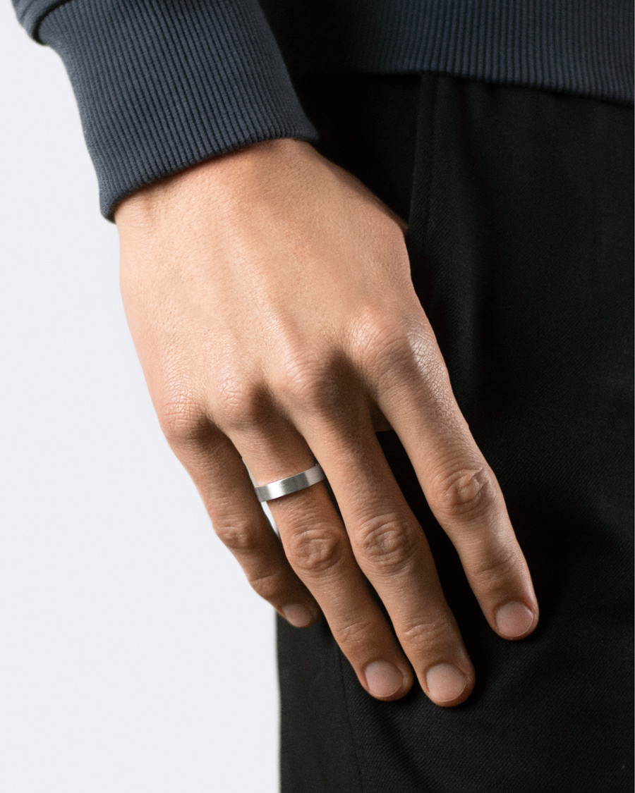 Hombres | Joyas | LE GRAMME | Ribbon Brushed Ring Sterling Silver 7g