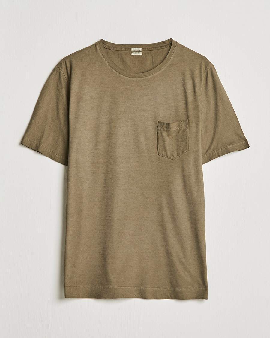 Hombres | Camisetas | Massimo Alba | Panarea Watercolor T-Shirt Military