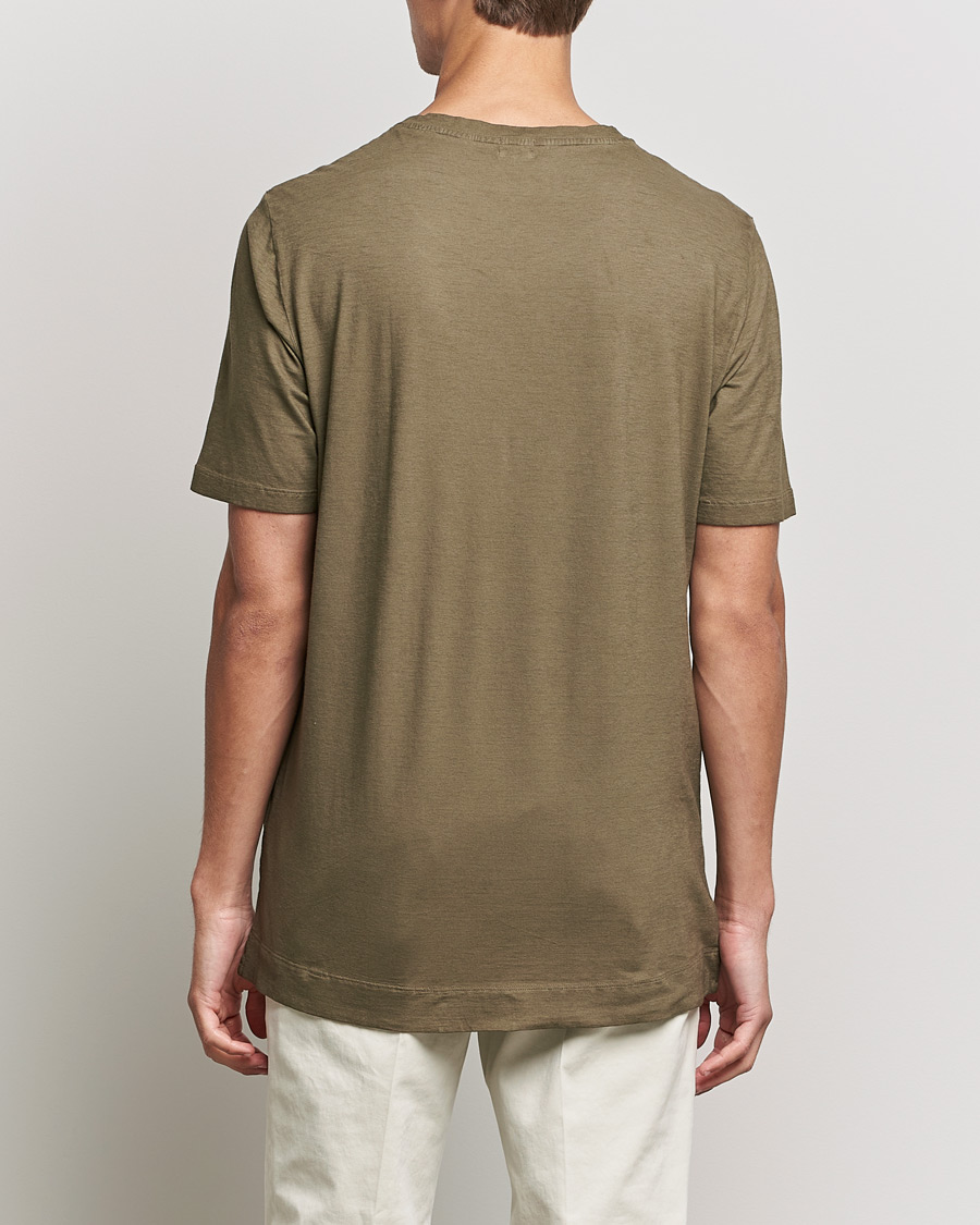 Hombres | Camisetas | Massimo Alba | Panarea Watercolor T-Shirt Military