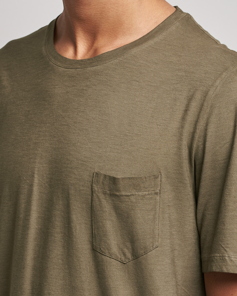 Hombres | Camisetas | Massimo Alba | Panarea Watercolor T-Shirt Military