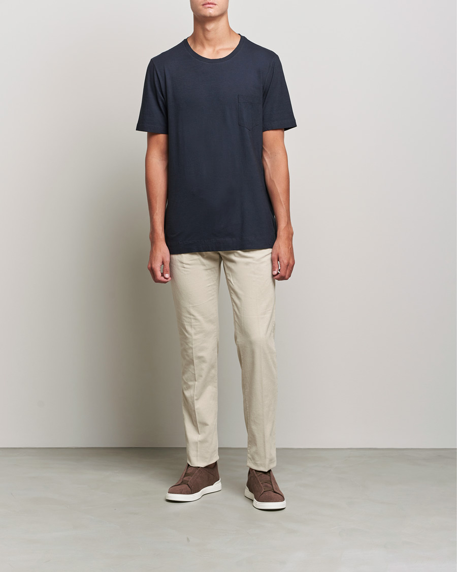 Hombres | Camisetas | Massimo Alba | Panarea Watercolor T-Shirt Washed Black