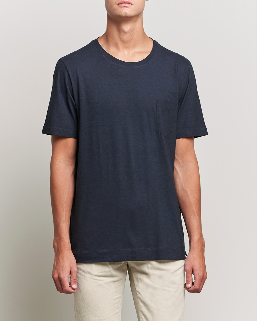 Hombres | Camisetas | Massimo Alba | Panarea Watercolor T-Shirt Washed Black